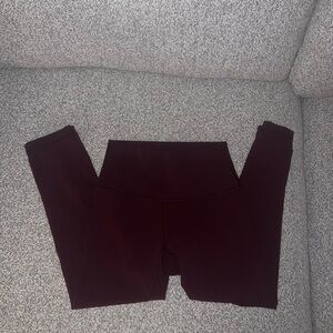 Lululemon cropped aligned Maroon Leggings